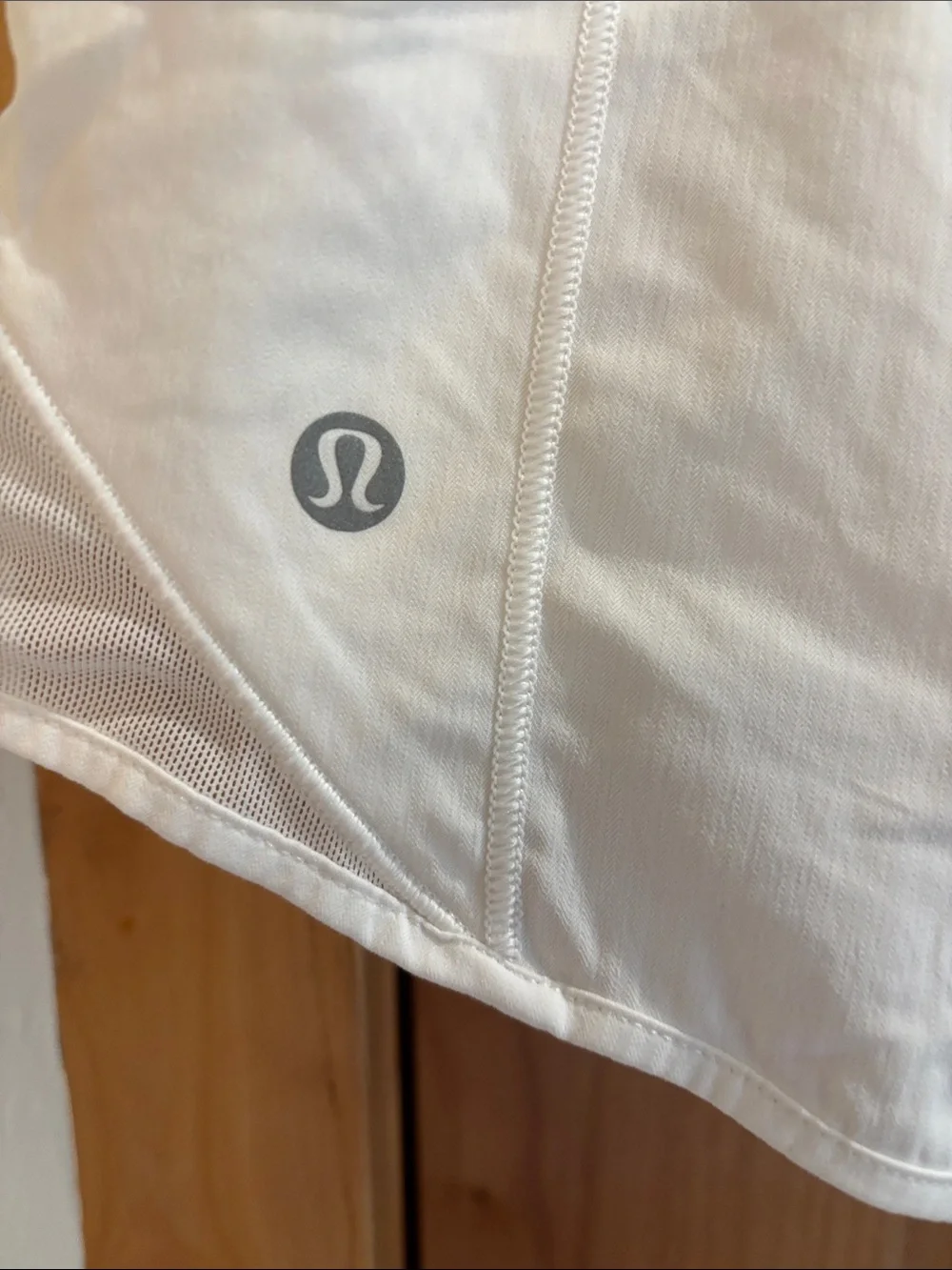 lululemon athletica White Layered Athletic Shorts with Elastic Waist